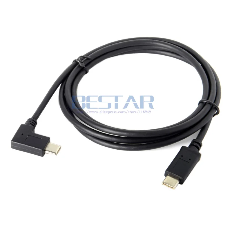 90 градусов прямоугольный USB 3 1 Type C к c 2 0 кабель для передачи данных 5 м футов