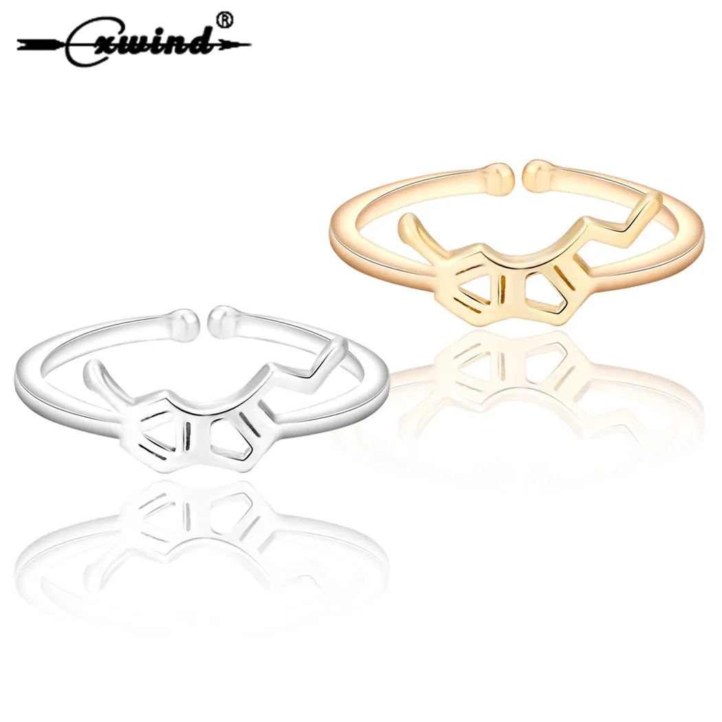 Женские кольца Cxwind модное кольцо спираль DNA химическое молекула креативное