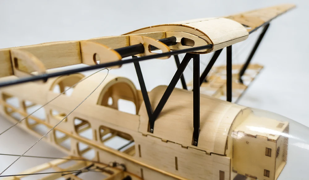 De habilland DH82a Мини Тигр Мотылек RC самолет биплан 980 мм размах крыльев лазерная резка набор из пробкового дерева модель/деревянный план