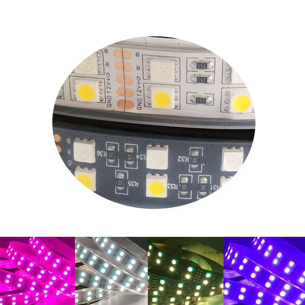 Светодиодная лента RGB 5050 с двумя рядами водонепроницаемая светодиодная WS2812B