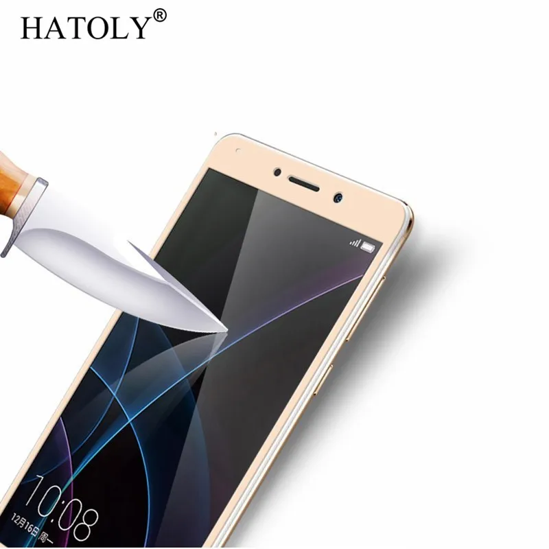 2 шт. Защитное стекло для экрана Huawei Honor 6X закаленное GR5 2017 полное покрытие HATOLY |