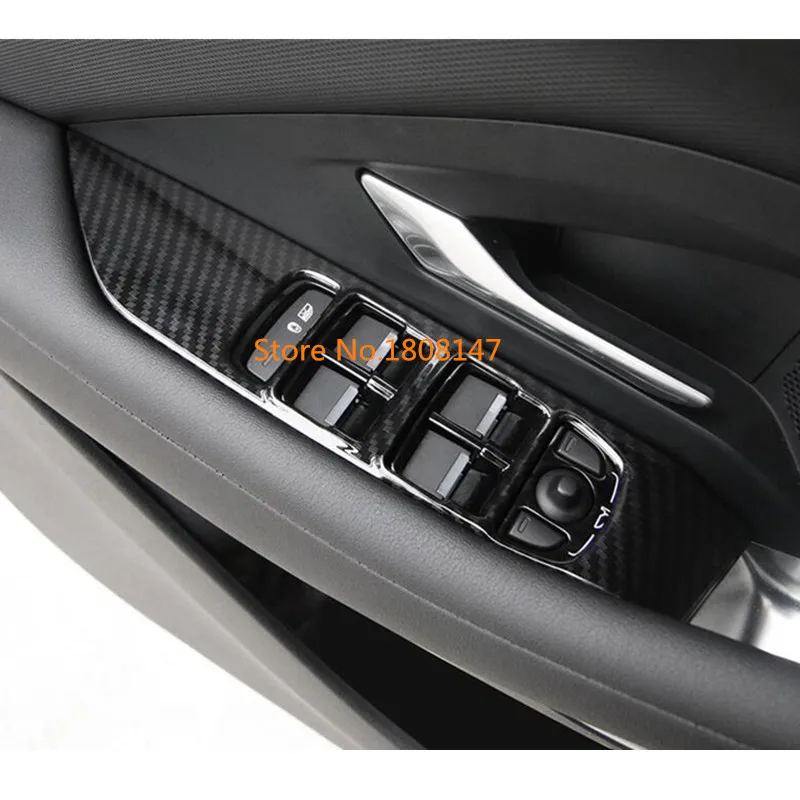 

Car Body Door Inner Window Glass Panel Armrest Lift Switch Trim Frame 4pcs For Jaguar E-Pace Epace 2017 2018 2019 2020 2021