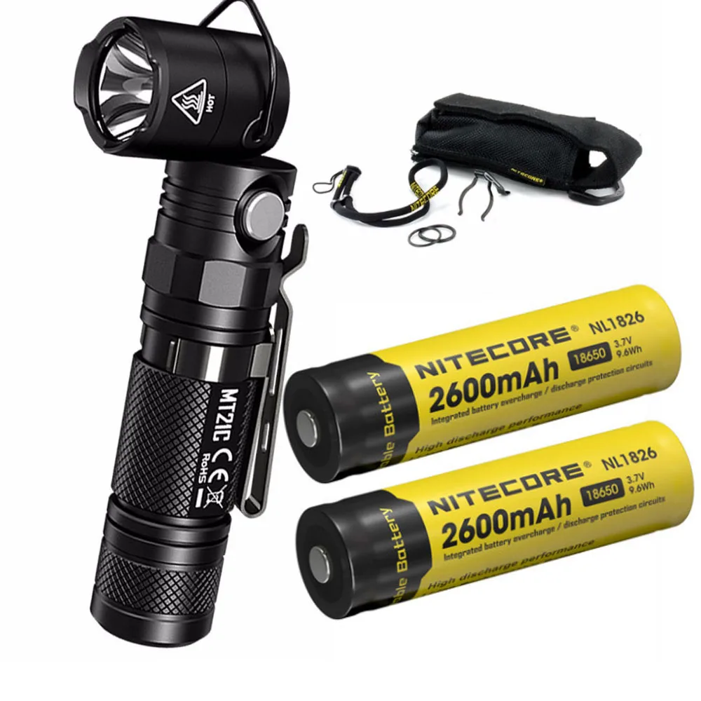 Многофункциональный фонарик NITECORE MT21C CREE XP L HD V6 max 1000 люмен регулируемый фонарь с