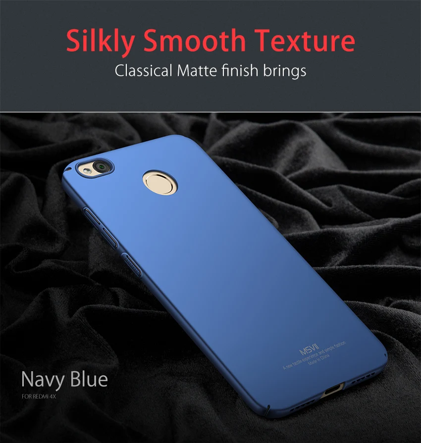 Чехол для xiaomi Red mi 4 X Чехол MSVII PC жесткая Защита задняя крышка coque для xio mi Red mi 4 X Pro глобальная версия чехол для телефона mi 4 X