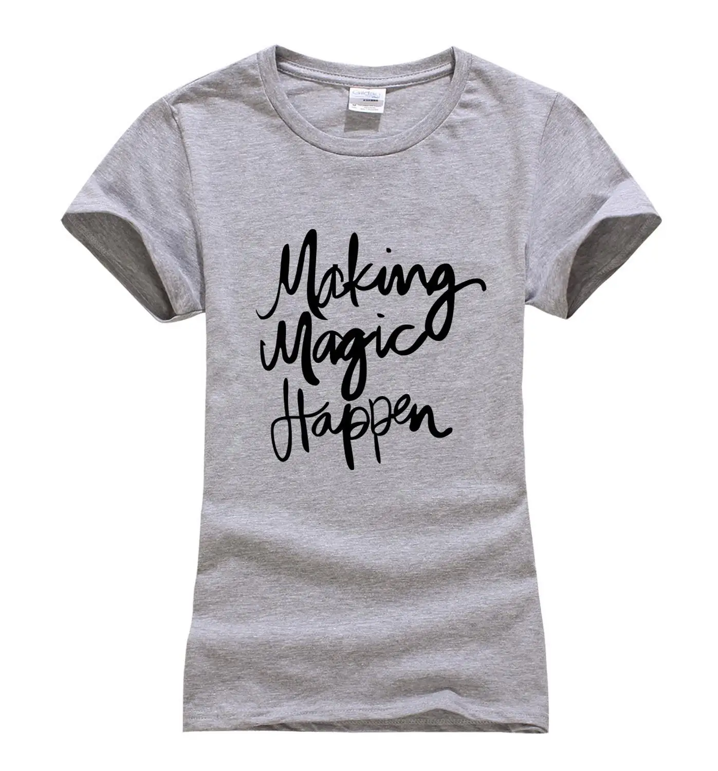 2017 Summer Making Magic Happen Printed Women T-Shirt Fashion Harajuku Brand Korean Tee Shirt Femme Funny Punk Slim Hipster Tops | Женская