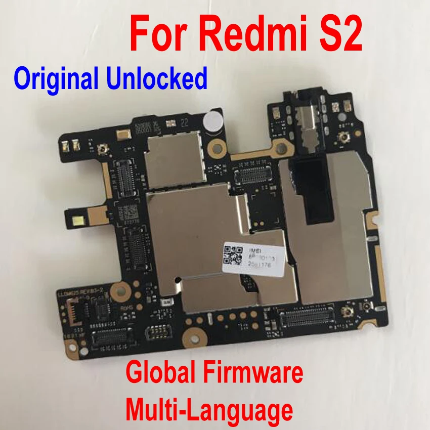 Оригинальная Многоязычная материнская плата для разблокировки Xiaomi Hongmi S2 Redmi