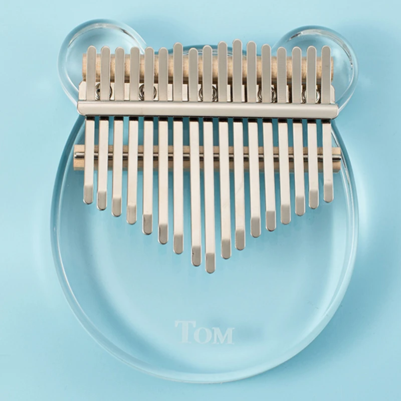 TOM Acrylic Kalimba Thumb Piano with 17 Keys Transparent Animal Model Crytal Clear Cartoon Shape Integrated Molding | Спорт и
