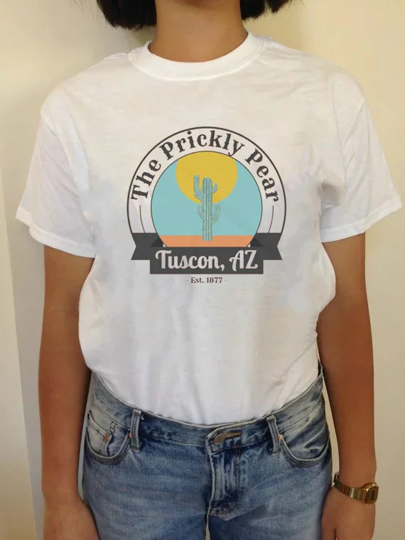 Новый бренд Arizona Saloon Футболка С КАКТУСОМ женская футболка в винтажном стиле 70