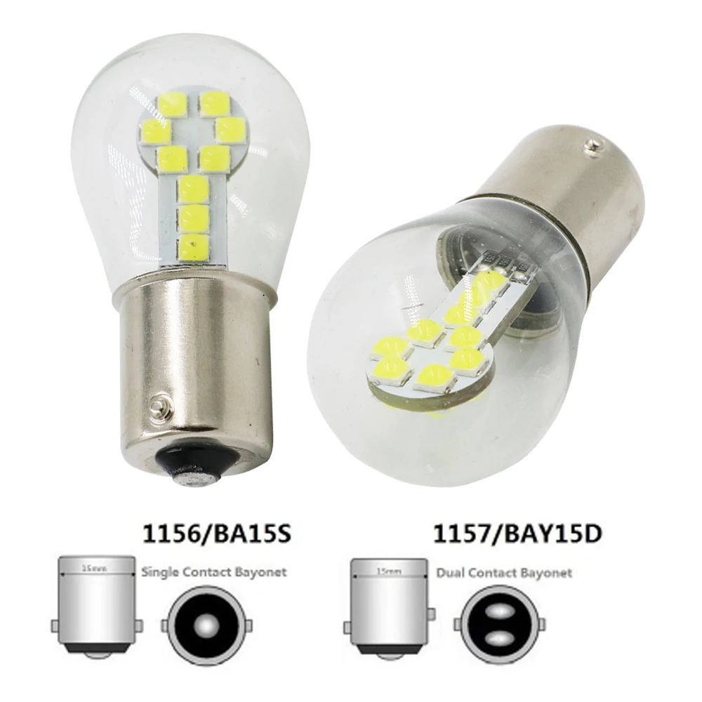 YSY 4X P21W BA15S 1156 1157 BAY15D Светодиодные Автомобильные задние тормозные лампы 12V 3030 18smd
