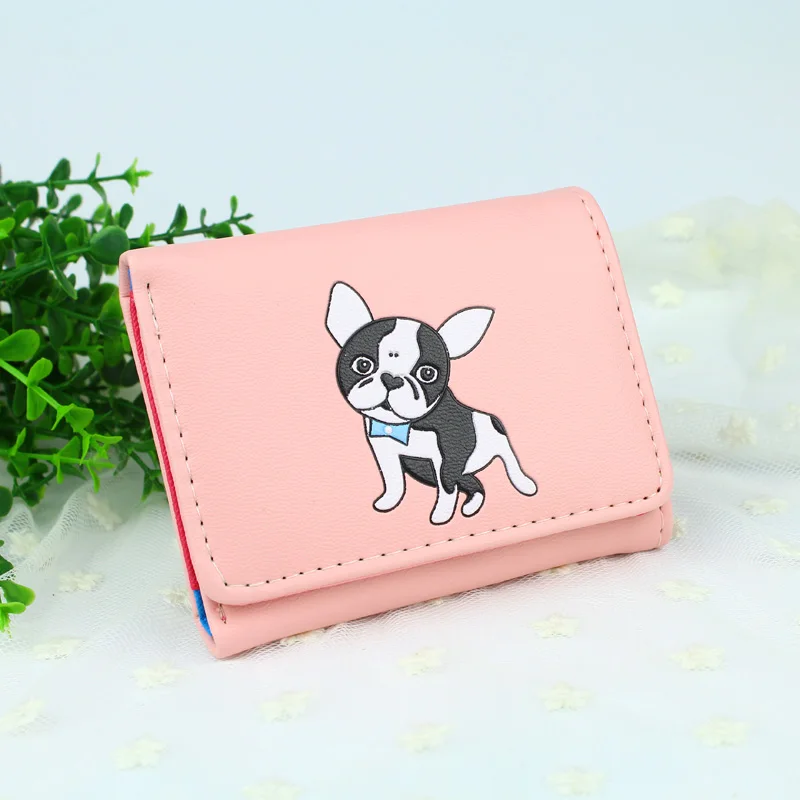 Женские кошельки, кошелек для монет с милой собачкой, Длинные Короткие женские кошельки, сумки для денег для девушек, держатель для карт, сумка, кошелек для женщин, сумочка