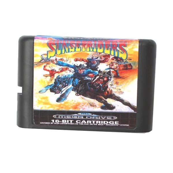 Закат всадников (Sunsetriders) NTSC-USA 16 бит MD карточная игра для Sega игры Mega Drive Genesis |
