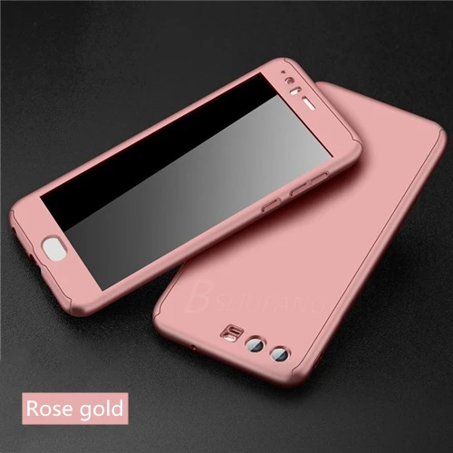 Rose Gold 360 градусов полное покрытие чехол для Huawei P8 Lite P9 P10 P20 Lite Pro Nova 3 3i для НУА Вэй слава 6X7X8 9 Коврики 10 20 Lite Pro Чехол для телефона чехол s - Цвет: Rose Gold