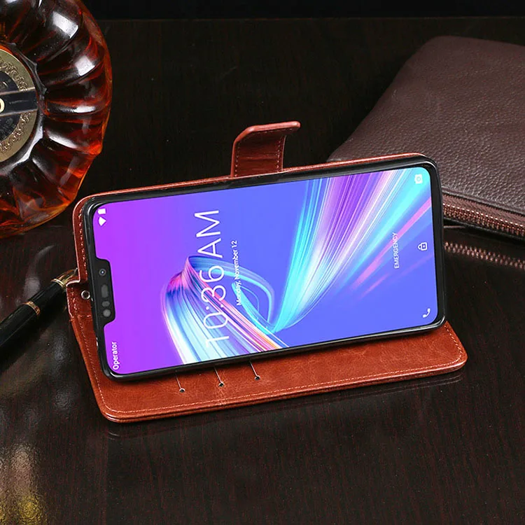 Чехол-книжка для Asus Zenfone Max M2 ZB633KL Стильный чехол-бумажник из искусственной кожи