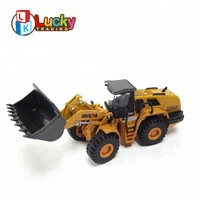 hot sale 150 alloy car diecast model mini bulldozer toy boys girls lovely electric excavator alloy high quality