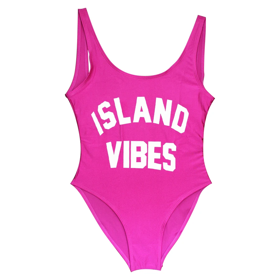 River ISLAND VIBES 2018 Плавание одежда Для женщин пикантные костюм Письмо сплошной