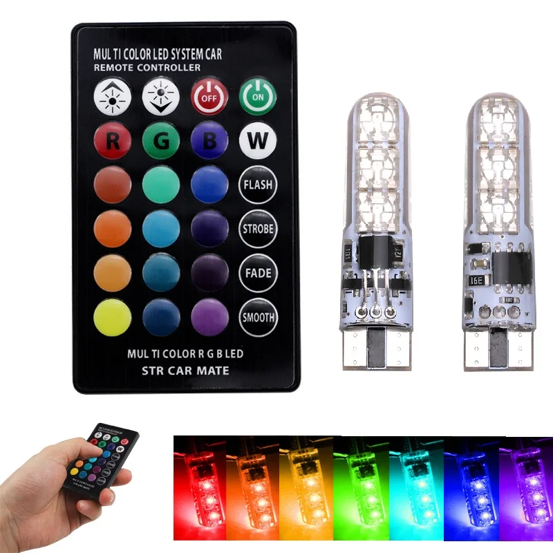 2 шт. габаритное освещение ширина источник света Многоцветный 5050 RGB светодиодный