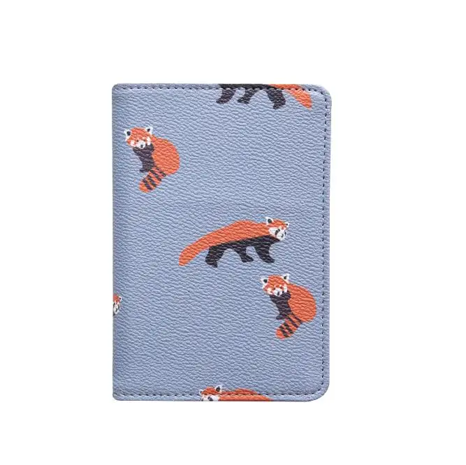 Little panda DIHFXX серия фламинго, портативные аксессуары для путешествий, водонепроницаемая сумка для паспорта из искусственной кожи, многофункциональные кошельки, держатели для карт, кошелек для денег - Цвет: Little panda