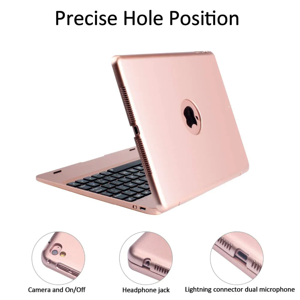 Клавиатура Чехол для iPad 9,7 6th iPad 9,7 5th, смарт-Беспроводной клавиатура чехол для iPad Air 2, iPad Pro 9,7 дюйма Планшет