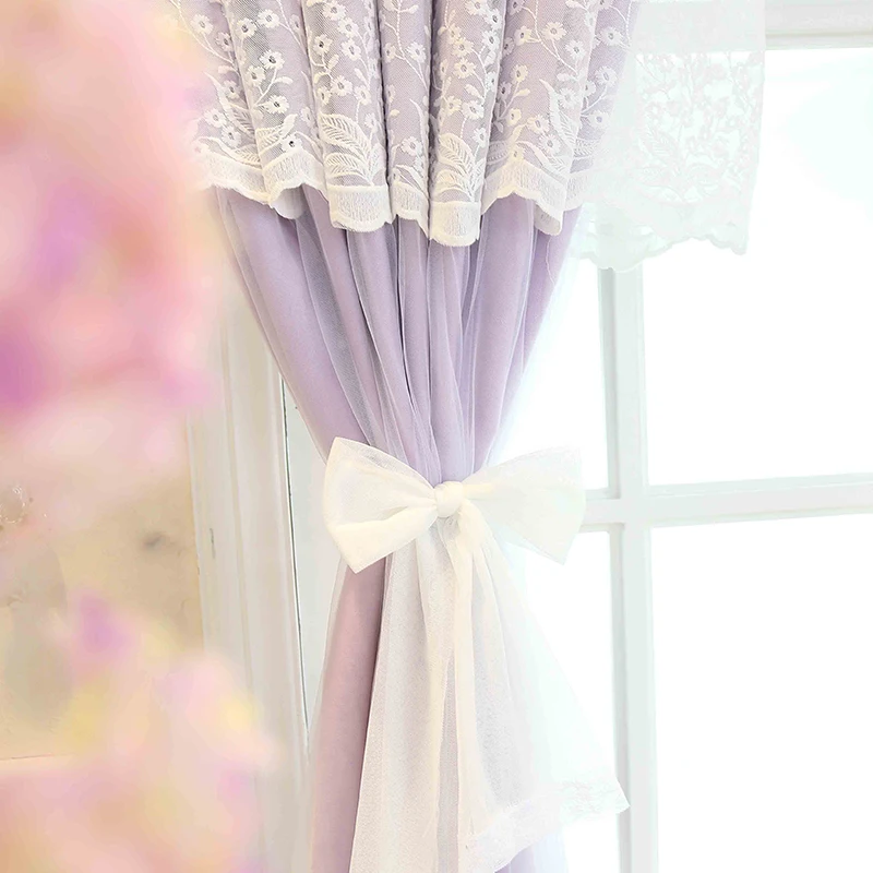 Занавески на заказ в Корейском стиле принцессы кружевные тюлевые шторы с