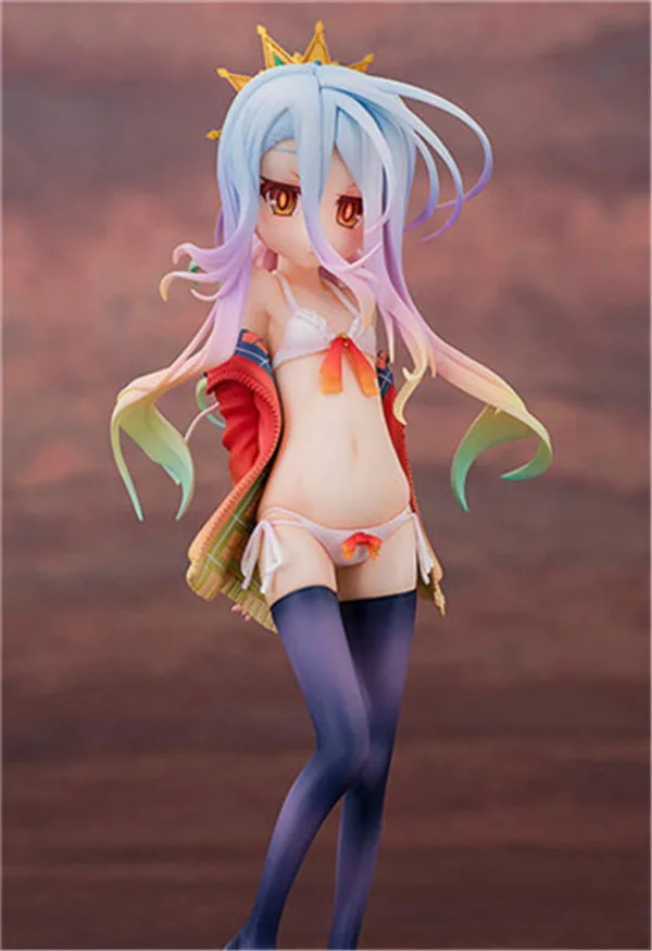 Японские Аниме без игры жизни 2 фигурки Аквамарин Shiro игра Коллекционная фигурка