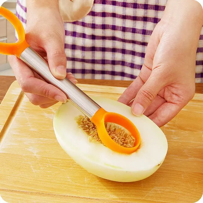 Kitchen Gadgets 2 in 1 Stainless Steel Mellon Baller Fruit Slicer Scoop Cooking Tools Color Random | Дом и сад