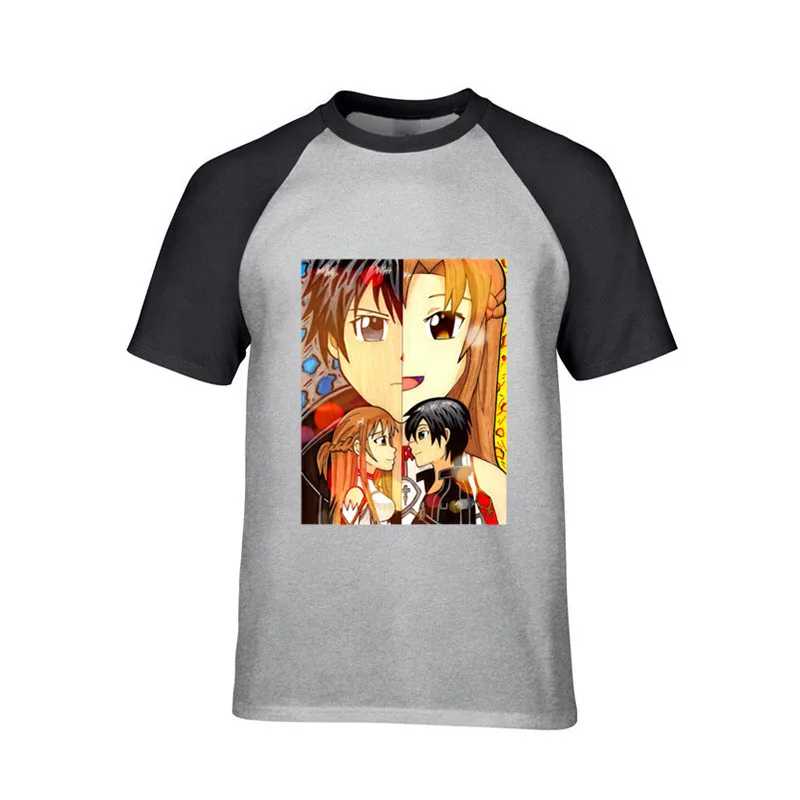 Мода Kirito x меч асуны искусство онлайн Мужская Игра Футболка Забавный 2019 летний