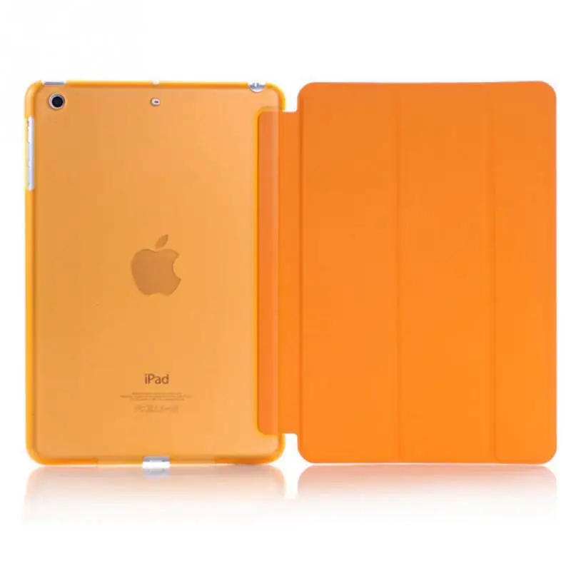 Orange Ультратонкий Тонкий чехол для планшета для iPad mini 4, чехол с откидной крышкой, магнитный складной чехол из ПВХ A1538 A1550, Чехол для iPad mini 4, флип, умный чехол - Цвет: Orange