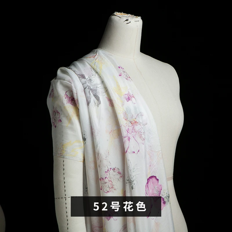 No.52 Pattern Листья с принтом/Цветочные/Животные/Пейсли/горошек/леопардовая смесь из шелка хлопчатобумажная ткань, шитье для платья, юбки, рубашки, ремесла по двору - Цвет: No.52 Pattern