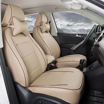 AutoDecorun ПВХ кожаный чехол автокресла для Nissan Patrol чехлы для сидений наборы для автомобилей аксессуары Чехлы для подушек для сиденья автомобиля supprots - Название цвета: Beige 2