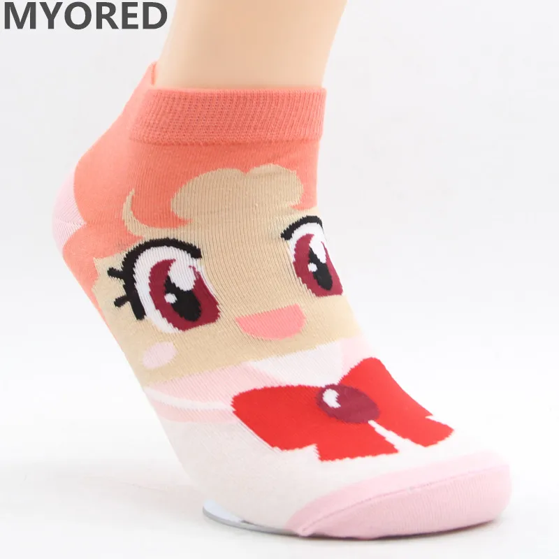 MYORED Сезон весна лето Модные женские Короткие полусапожки с принтом