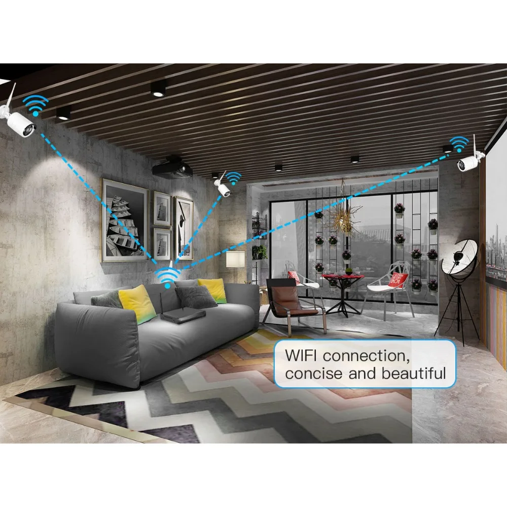 GADINAN 4CH WiFi CCTV система 720P 1080P P2P внутренняя наружная ИК ip-камера набор для наблюдения