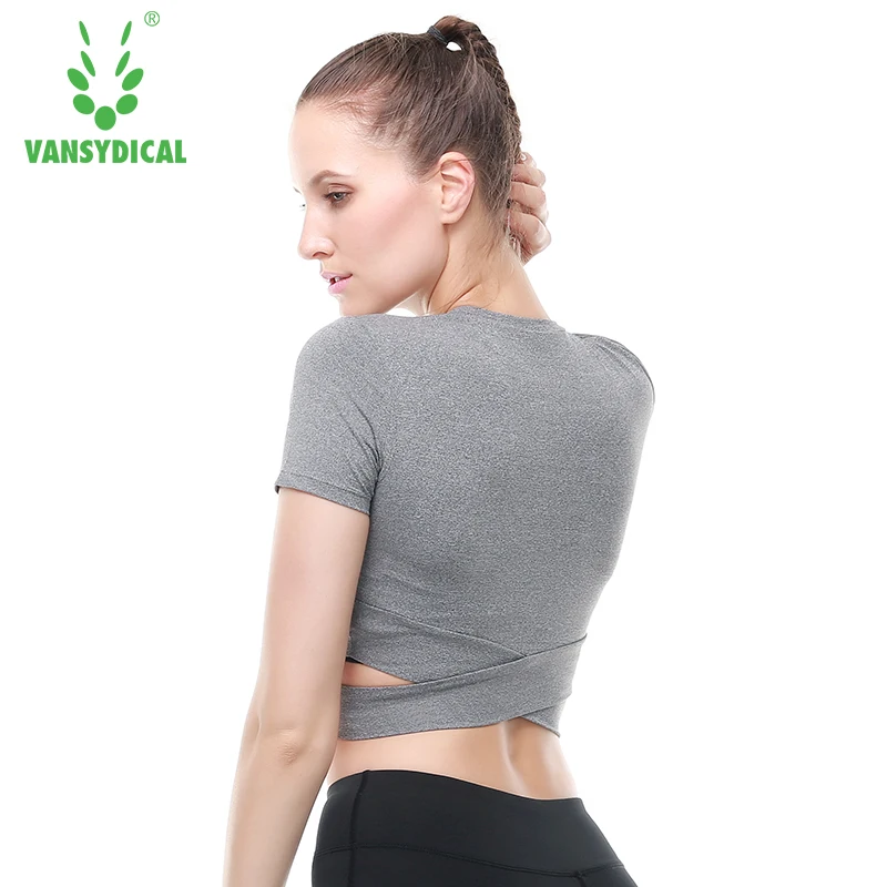 Футболка для йоги Vansydical с коротким рукавом XL|yoga top|top yogayoga shirt |