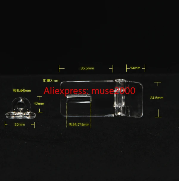 Акриловый дверной шарнир замок с застежкой прозрачная ручка демонстрационный