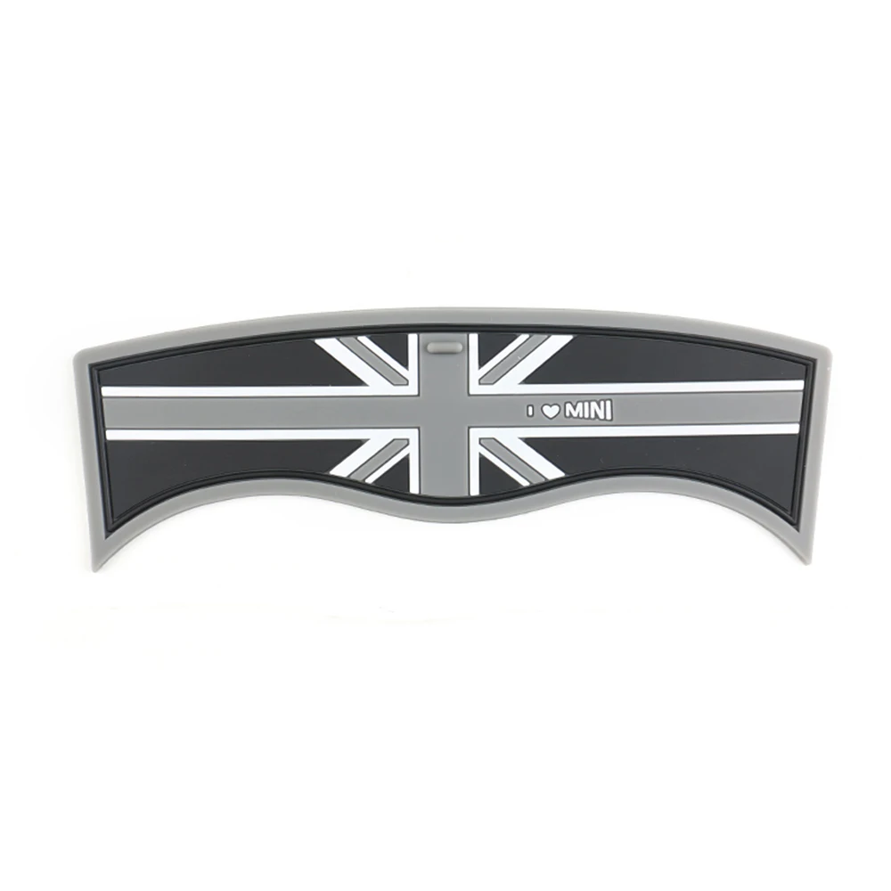 1pcs Grey Union Jack Юнион Джек автомобиль кофейная чашка подушка для хранения паз подставки коврик авто нескользящий коврик для MINI Cooper One d F60 земляк аксессуары - Название цвета: 1pcs Grey Union Jack