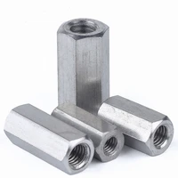 1pcs hex rod coupler nut 304 stainless steel metric coupling m4 m5 m6 m8 m10 m12 fit blot all thread bar stud