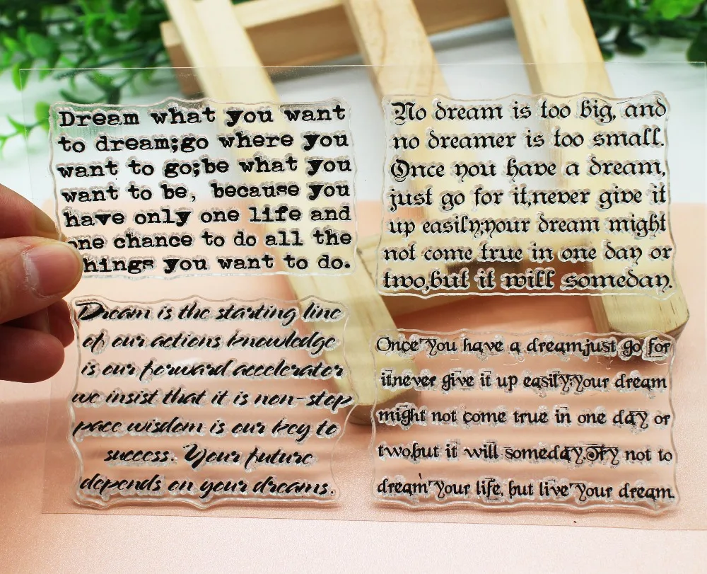 My life/dream sentence прозрачные штампы для скрапбукинга с английской надписью