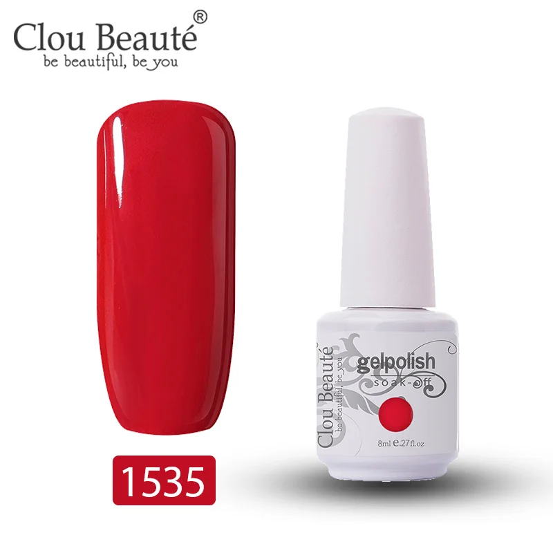 1535 Clou Beaute Гель-лак 85 цветов набор гель-лаков для ногтей маникюрный цветной гель-краска УФ-гель для ногтей замачиваемый светодиодный лак для ногтей 8 мл - Цвет: 1535