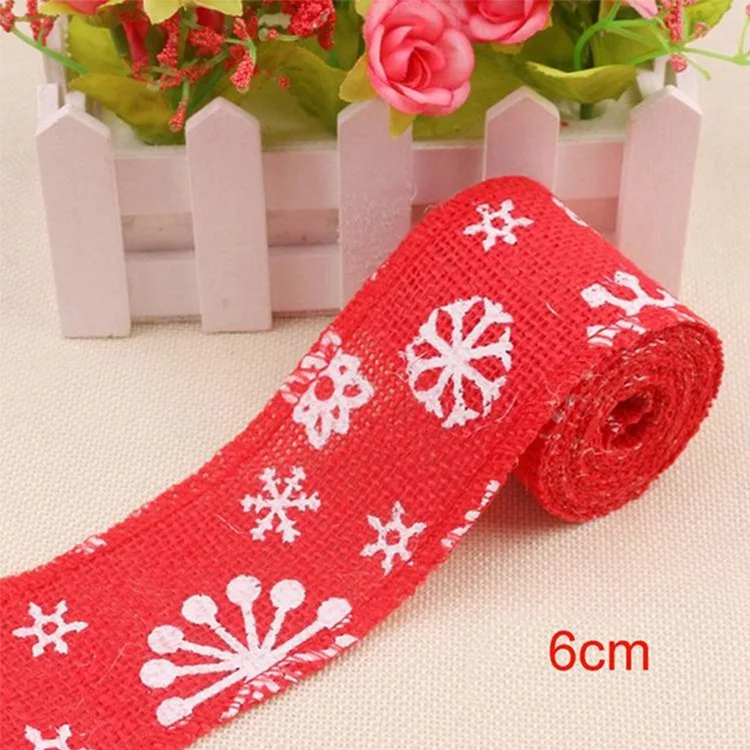 Style 3 YORIWOO 2 м натуральный лента из джута, мешковины Снежинка в деревенском стиле Свадебный декор лента из мешковины с кружевом джутовая лента Merry Christmas Tree украшения DIY - Цвет: Style 3