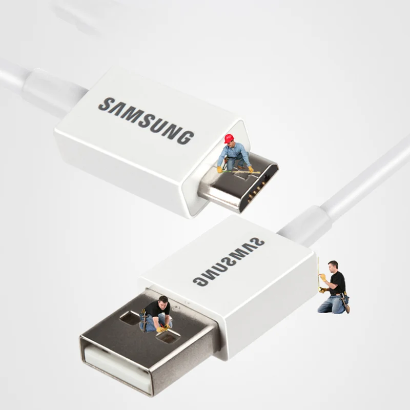 Оригинальное быстрое зарядное устройство Samsung micro usb кабель 1 5 м 2A линия передачи