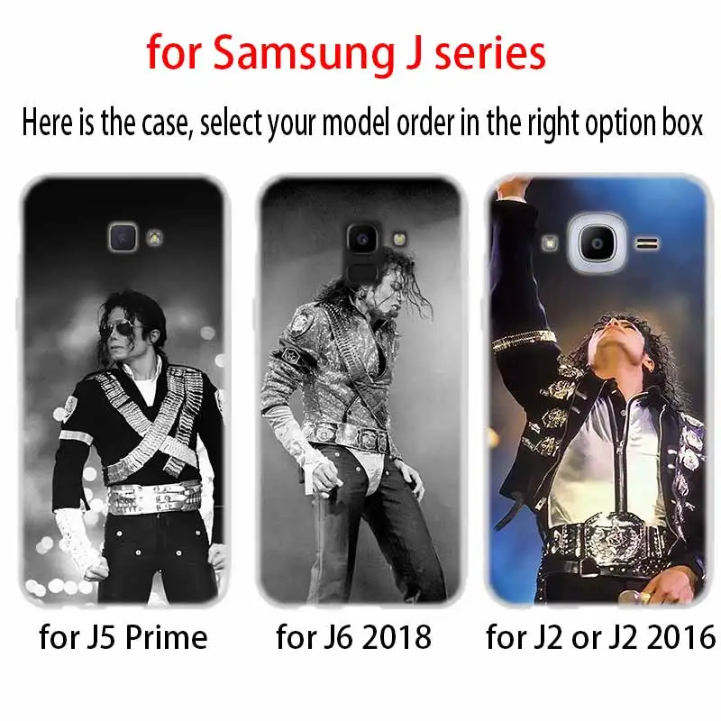 Майкл Джексон прозрачный чехол TPU силиконовый для Samsung Galaxy J6 J8 J3 J5 J7 J4 J2 J1 Plus 2018 2016