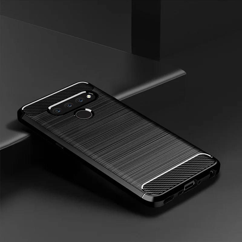 For LG K50S V50 ThinQ case Free shipping. Military drop metal brushed TPU soft cover for fundas |