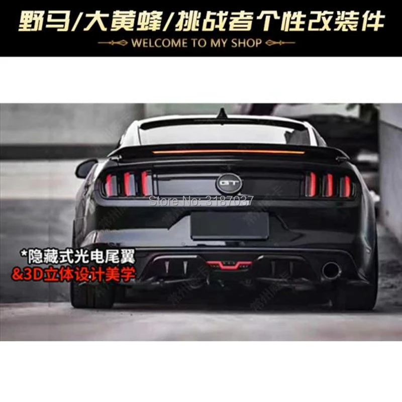 Для Mustang Spoiler- GT светодиодный светильник ABS пластиковый задний спойлер на крыло, крышу багажника для багажника