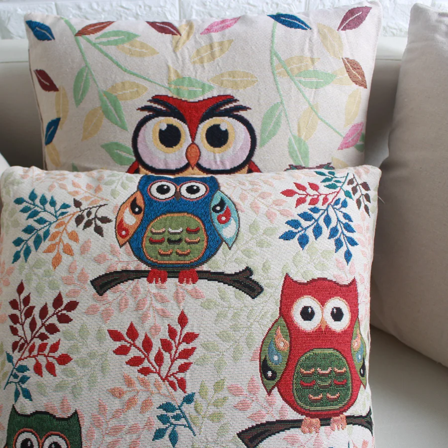 45x45 см Декоративные Винтажные льняные наволочки в виде цветка животного для