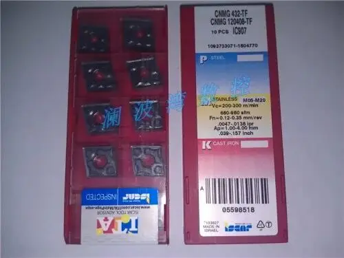 10 шт. Iscar CNMG120404/08-TF IC907 вставки из цементированного карбида токарный станок с ЧПУ |