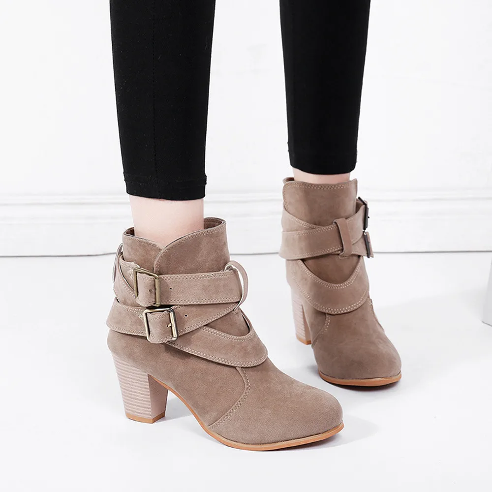 SAGACE/осенне зимняя модная повседневная обувь с ремешком и пряжкой Ботинки Martain