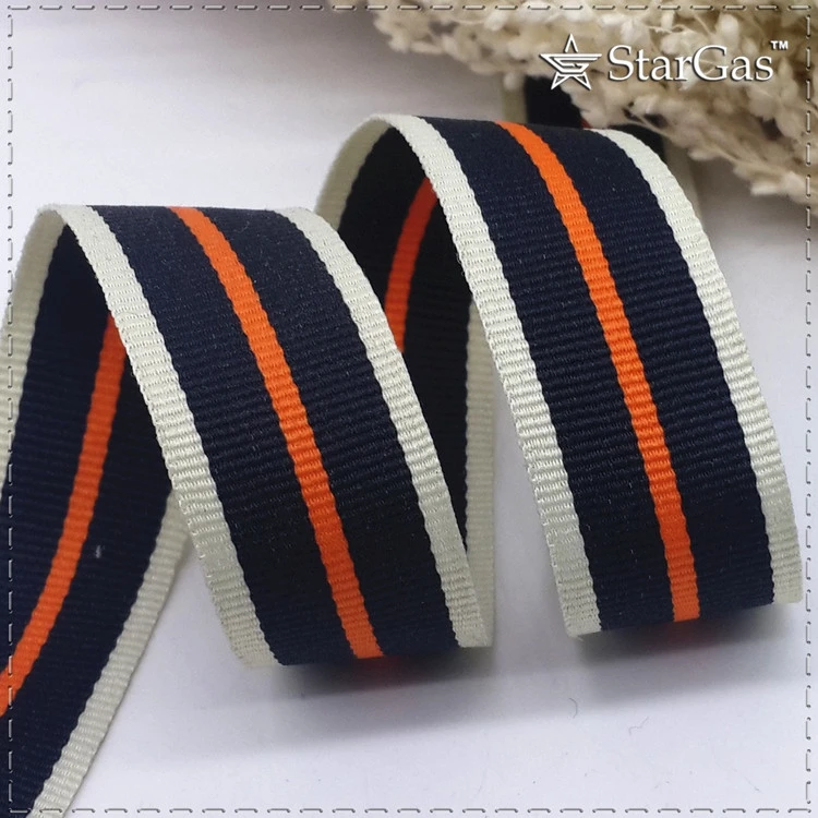 20 мм 3/4 &quot(1 м/лот) темно-синяя Нижняя оранжевая полоска ленточный пояс DIY ручной