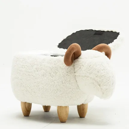 white sheep storage Домашний табурет для хранения, тестовый табурет для обуви, красивый табурет для дивана - Цвет: white sheep storage