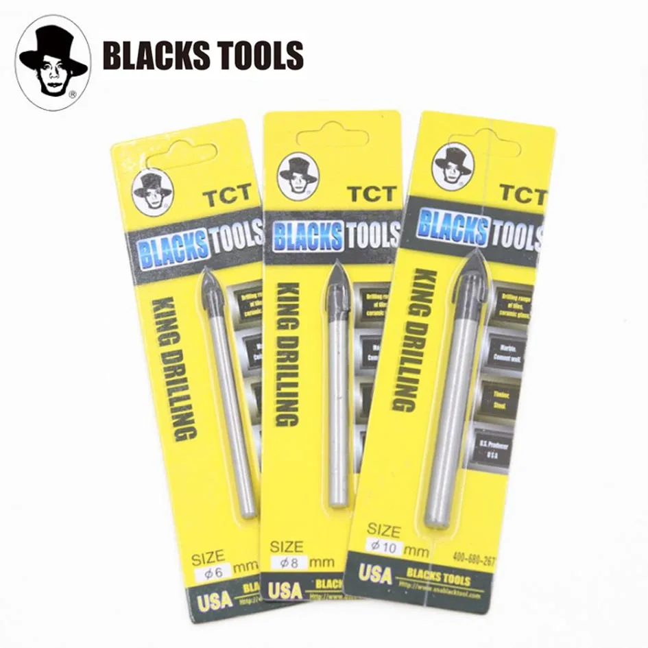 

Blacks Tools 1PC 6/8/10/12/14mm Triangle Tip Glass Drill Set Tile Cermic Drill Bit Hand Tools