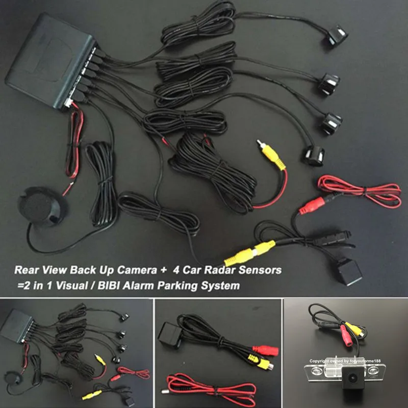 Набор для стайлинга автомобиля 2 в 1 камера заднего вида + Датчик парковки