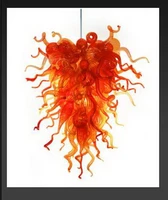 hot sale modern orange blown glass chandelier lighting art glass chandeliers lr011